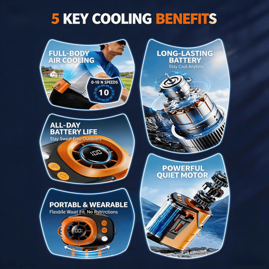BreezePro Wearable Waist Fan
